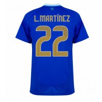 Fotbalové Dres Argentina Lautaro Martinez #22 Venkovní Copa America 2024 Krátký Rukáv